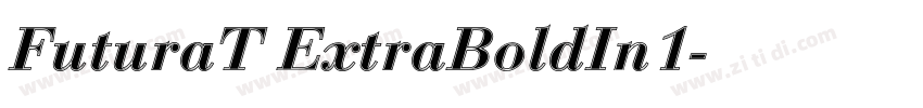 FuturaT ExtraBoldIn1字体转换